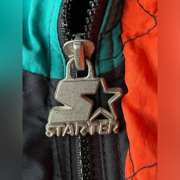 Miami Dolphins RARE NFL Starter Coat Kids Youth Boys Girls XS Black Orange Teal - Picture 5 of 14